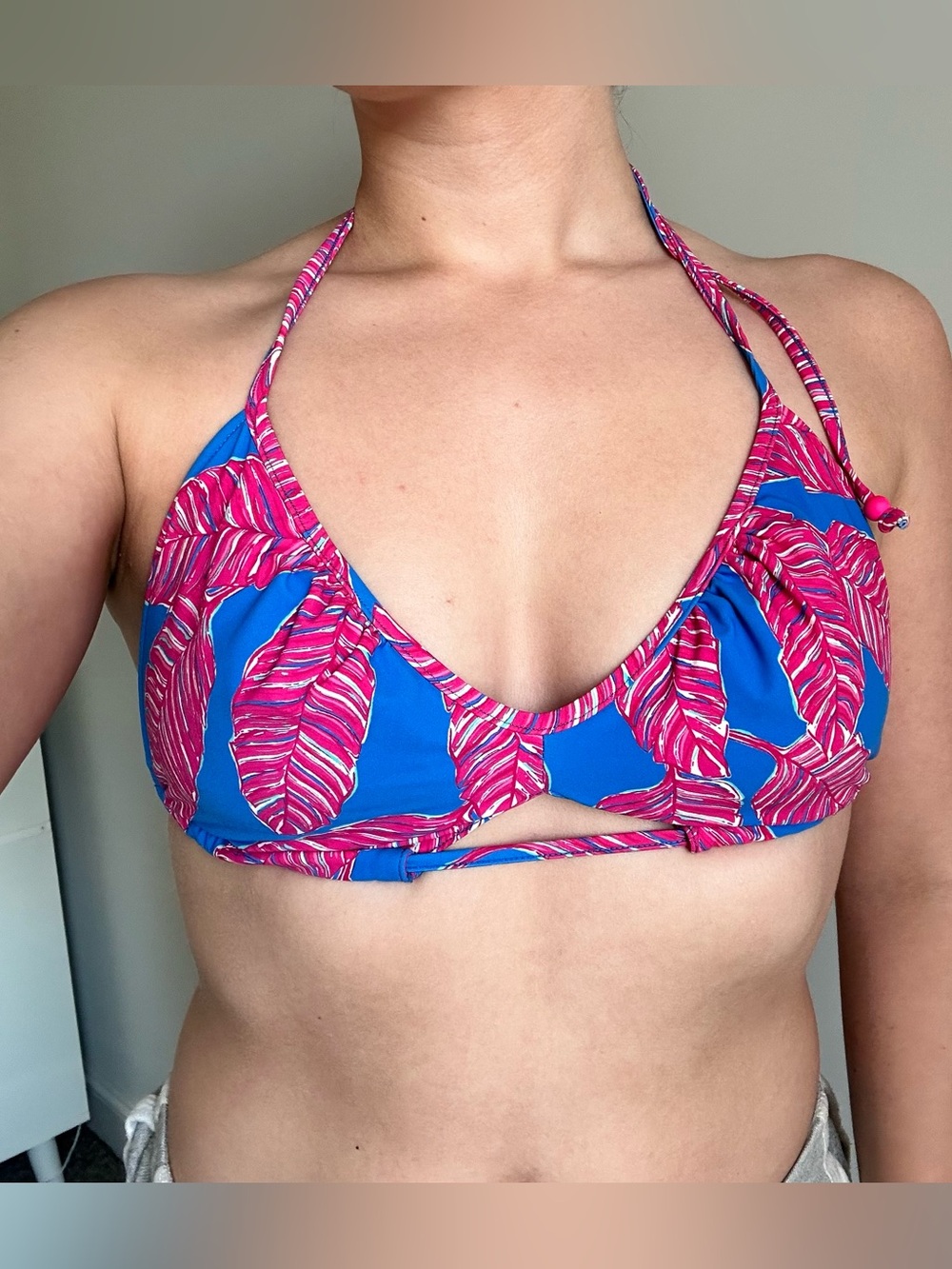Vineyard Vines Palm Gathered Bikini Top